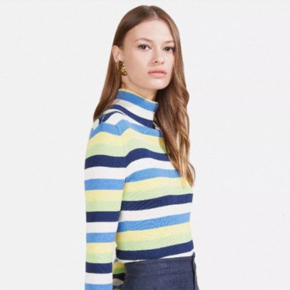 STAUD Sweaters - STAUD - Ken Sweater - Coastal/Daffodil - Sz L